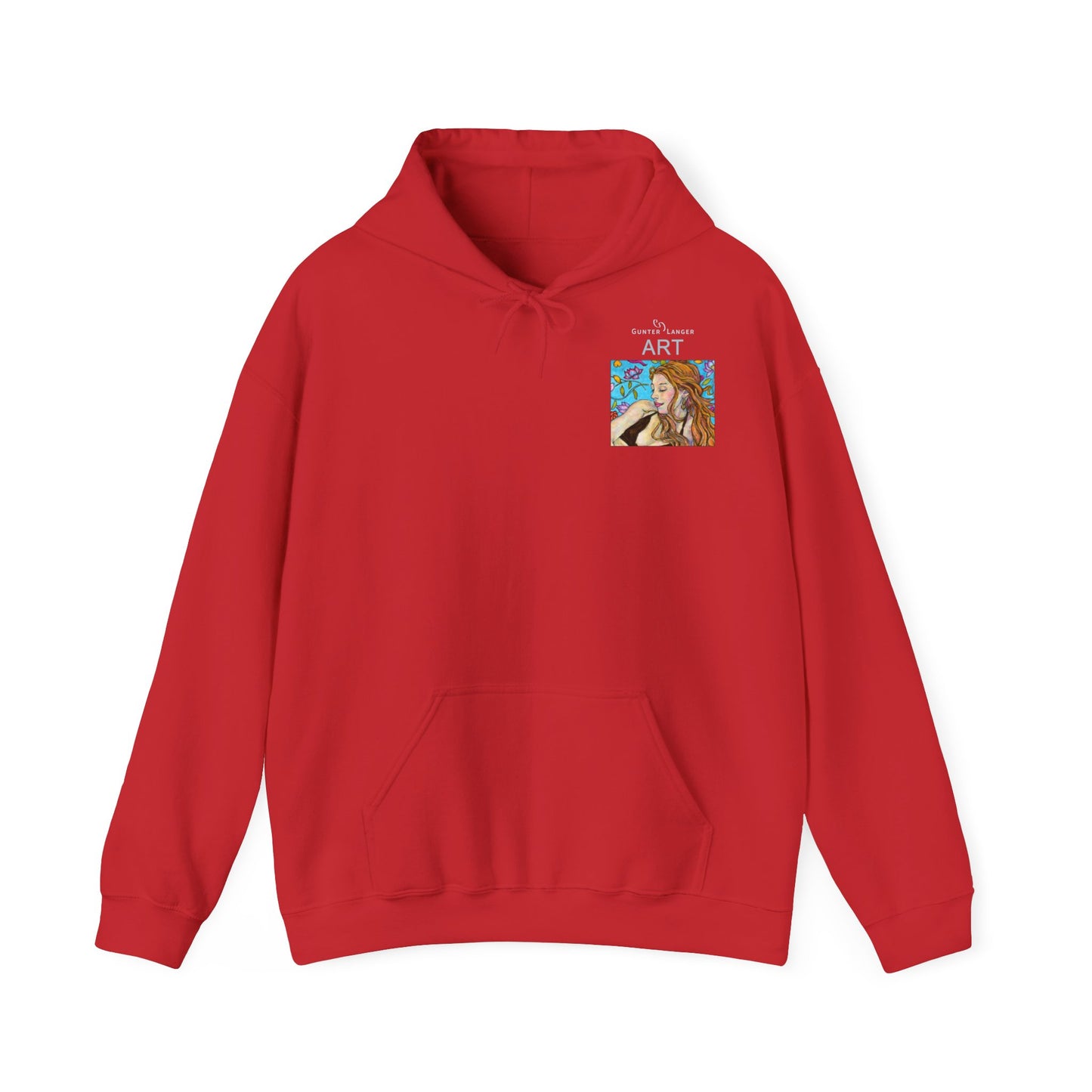 Unisex Heavy Blend™ Hooded Sweatshirt - Motiv: Front Ida, (Ausschnitt H 8,5 cm) & Rückseite Ida, H 42,5 cm