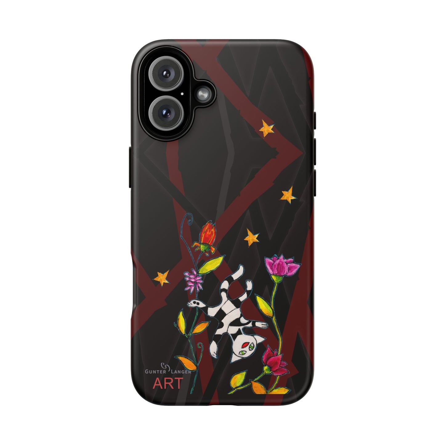 Tough Cases - iPhone - Motiv: Katze schwebt und Ranken, H 7,73 cm, Mikado3