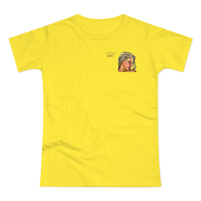 Single Jersey Women's T-shirt - hell - Motiv: Erna, Ausschnitt, H 8 cm