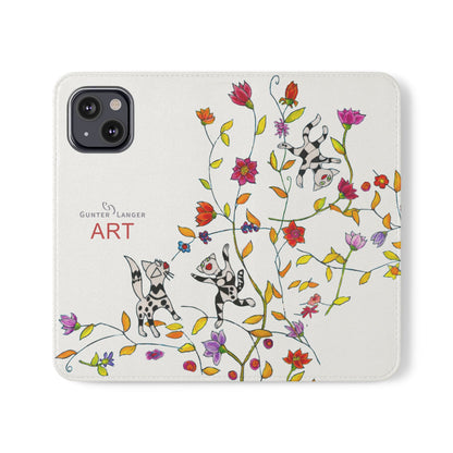 Flip Cases - Motiv: Drei Karierte Katzen auf weiß