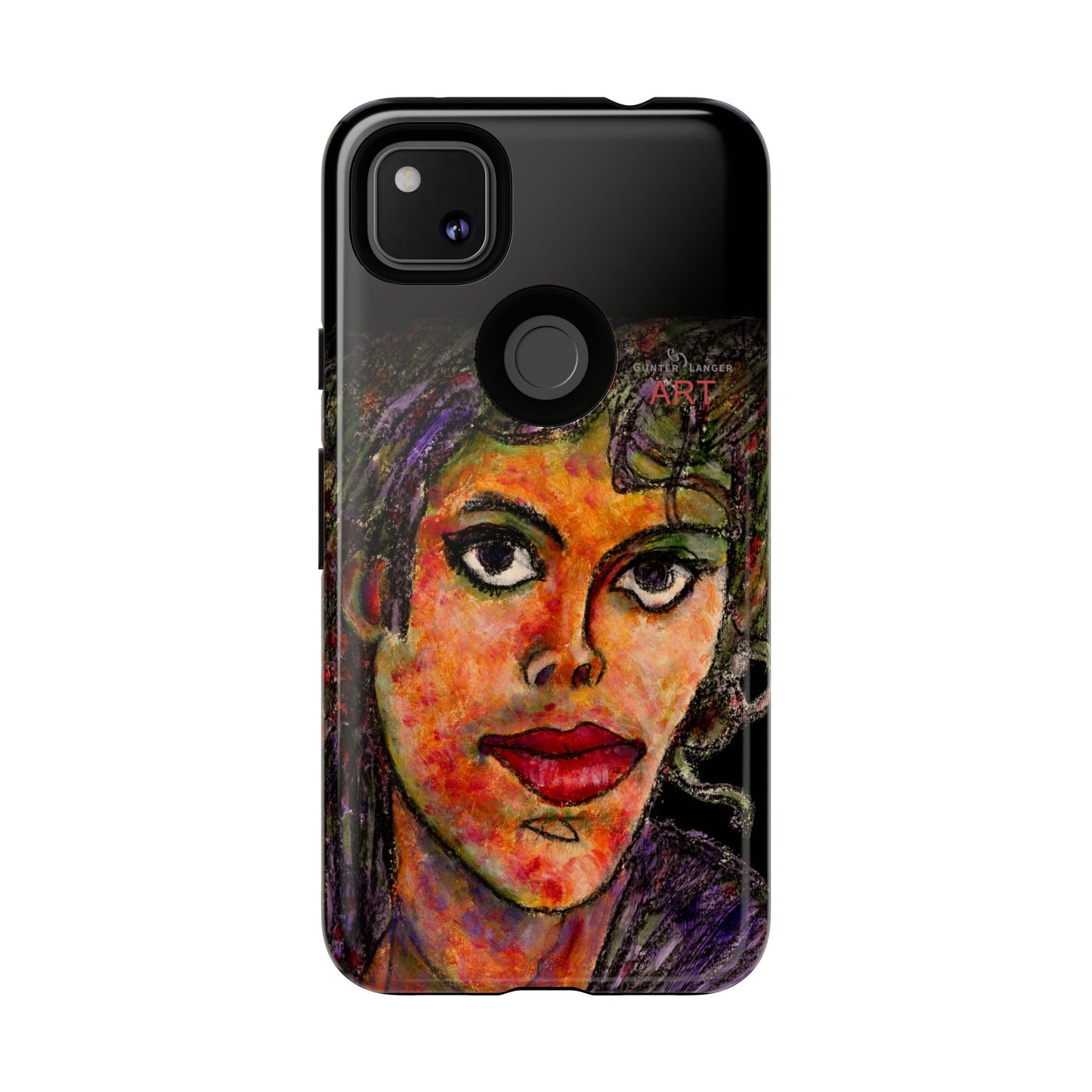 Tough Cases - Google Pixel - Samsung Galaxy - Motiv: MJ, Schwarz