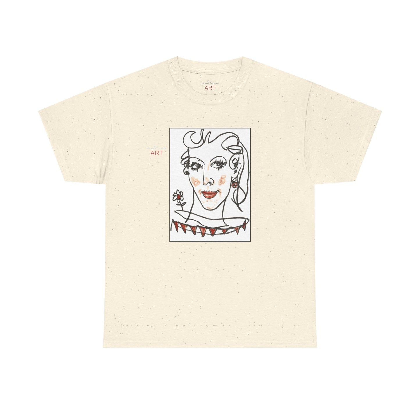 Unisex Heavy Cotton Tee - Motiv:  Front Lina, Neck Label