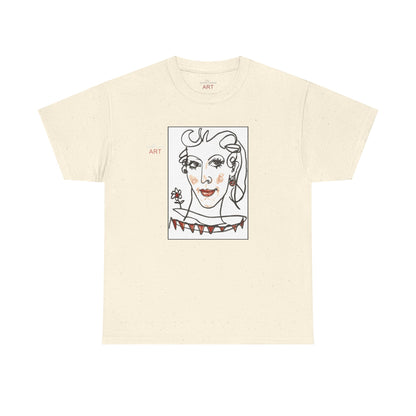Unisex Heavy Cotton Tee - Motiv:  Front Lina, Neck Label