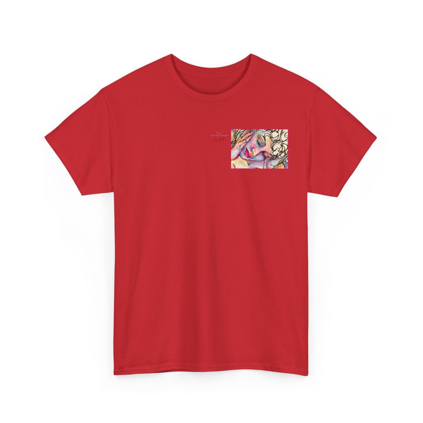 Unisex Heavy Cotton Tee - Motiv:  Motiv: Front Mara, H 9 cm & Rückseite Mara, H 27 cm