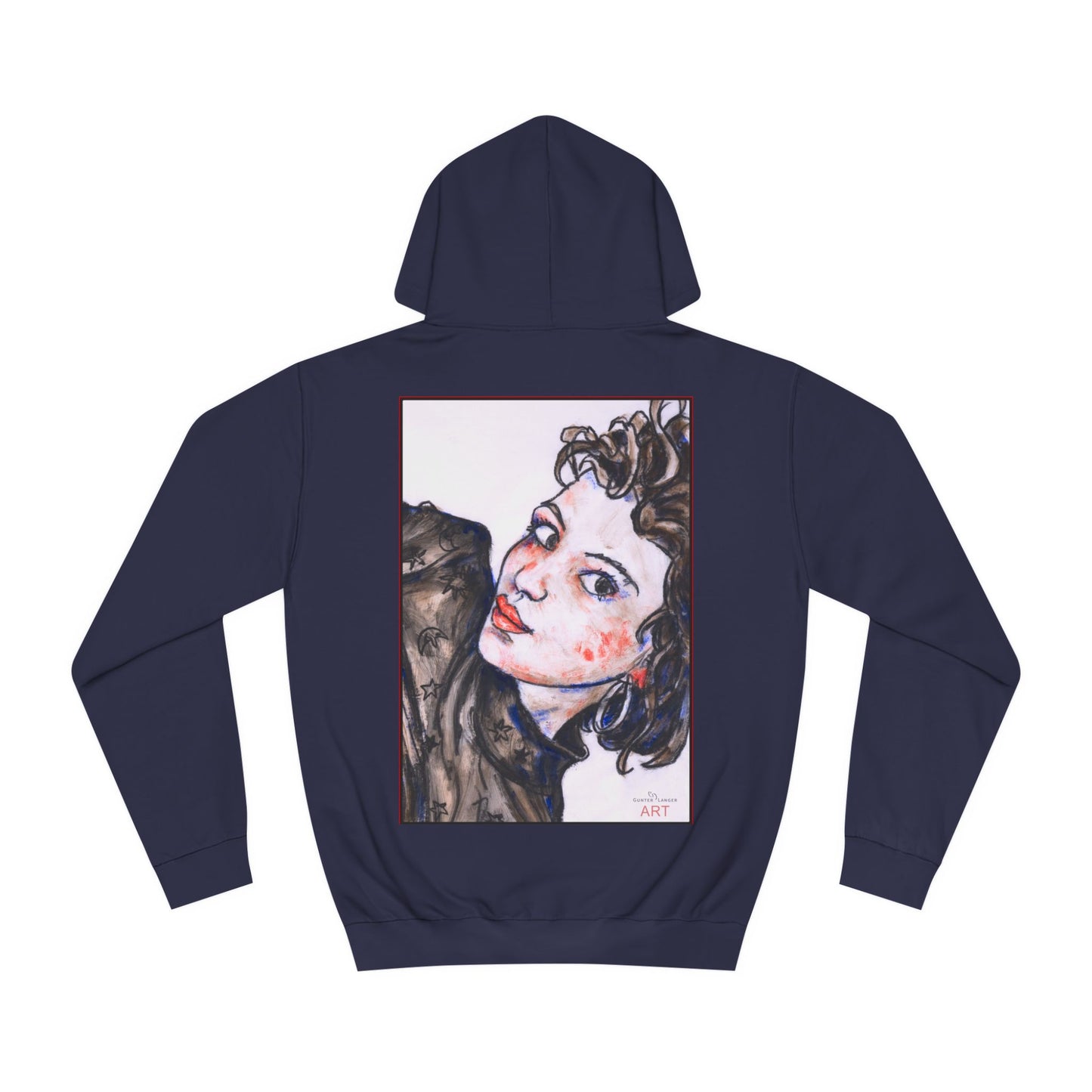 Unisex College Hoodie - Motiv: Front Annette (Ausschnitt) & Rückseite Annette