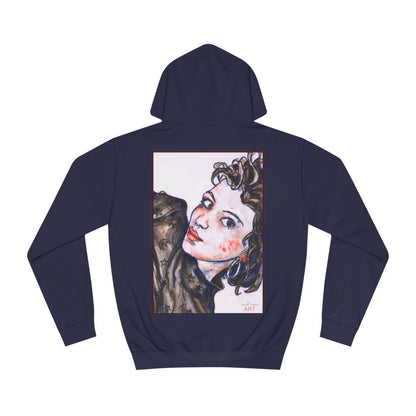 Unisex College Hoodie - Motiv: Front Annette (Ausschnitt) & Rückseite Annette