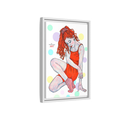 Matte Canvas, Framed (Multi-color) - Motiv:  Julia, Farbkreise, Format klein H 30,5 bis 76,2 cm
