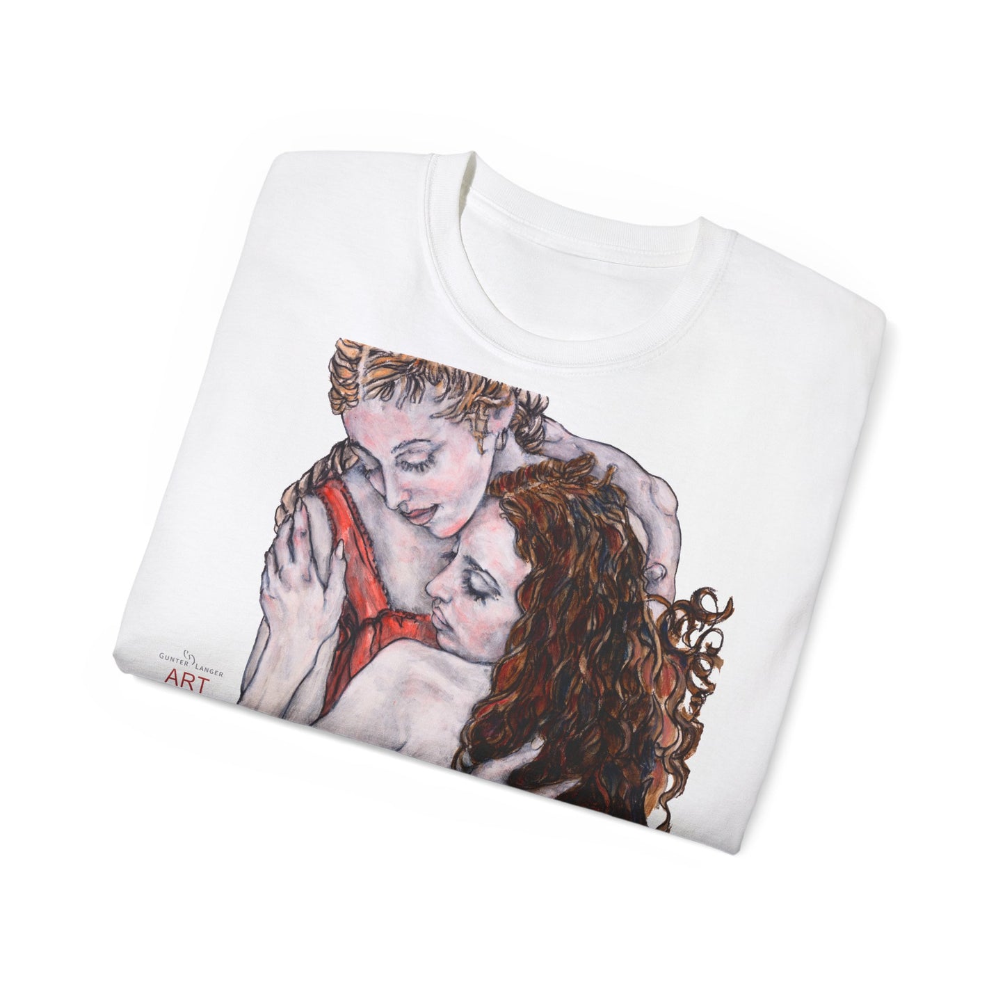 Unisex Ultra Cotton Tee - Mutter und Tochter, Front Bei dir, H 49 cm