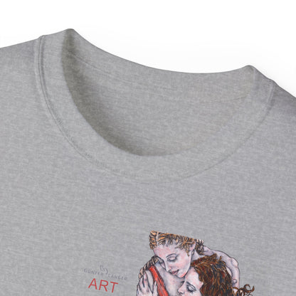 Unisex Ultra Cotton Tee - Mutter und Tochter - Motiv Bei dir (klein) & Bei dir (groß)