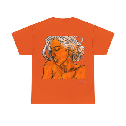 Unisex Heavy Cotton Tee - Motiv: Rückseite Amara, H 39 cm