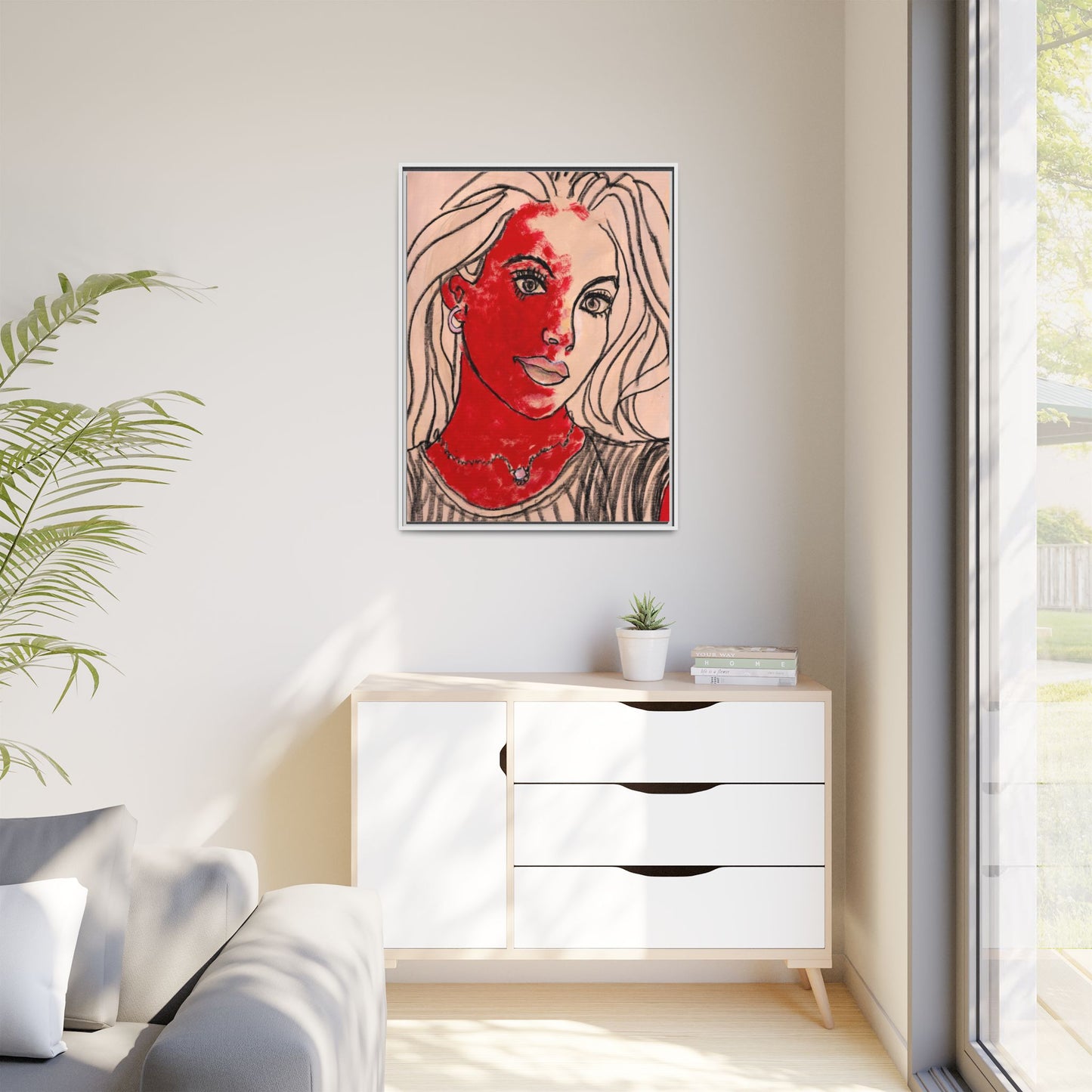 Matte Canvas, Framed (Multi-color) - Motiv: Christina, H 91,4 cm bis 152,4 cm