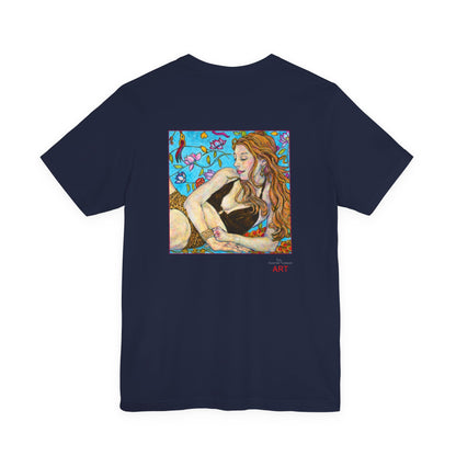 Unisex Jersey Short Sleeve Tee - Motiv: Ida (Ausschnitt H 5,8 cm) & Rückseite Ida, H 26 cm