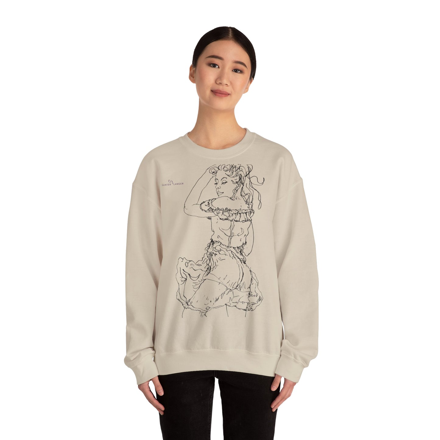 Unisex Heavy Blend™ Crewneck Sweatshirt - Motiv: Front Valentina, H 43 cm