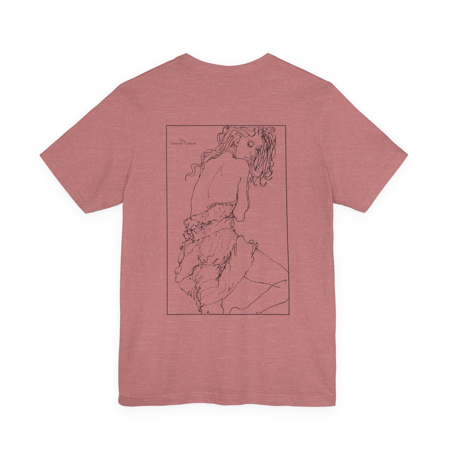 Unisex Jersey Short Sleeve Tee - Motiv: Rückseite Giselle, Kasten, H 40 cm