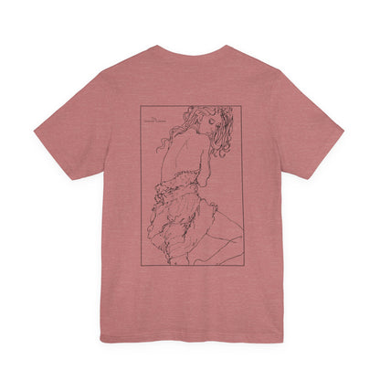 Unisex Jersey Short Sleeve Tee - Motiv: Rückseite Giselle, Kasten, H 40 cm