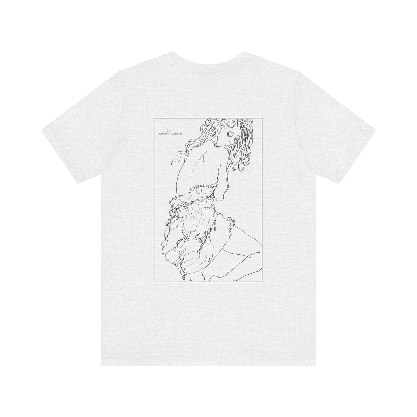 Unisex Jersey Short Sleeve Tee - Motiv: Rückseite Giselle, Kasten, H 40 cm