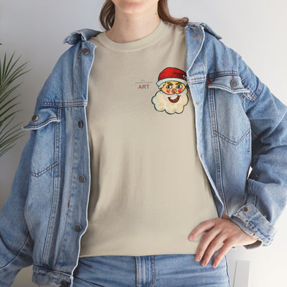 Unisex Heavy Cotton Tee - Motiv: Weihnachtsmann, H 13 cm