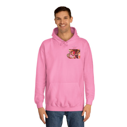 Unisex College Hoodie - Motiv: Front, Marla (Ausschnitt H 10 cm) & Rückseite Marla, H30 cm