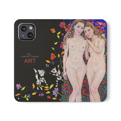 Flip Cases - Motiv: Waldnymphen, Schwarz, Seifenblasen