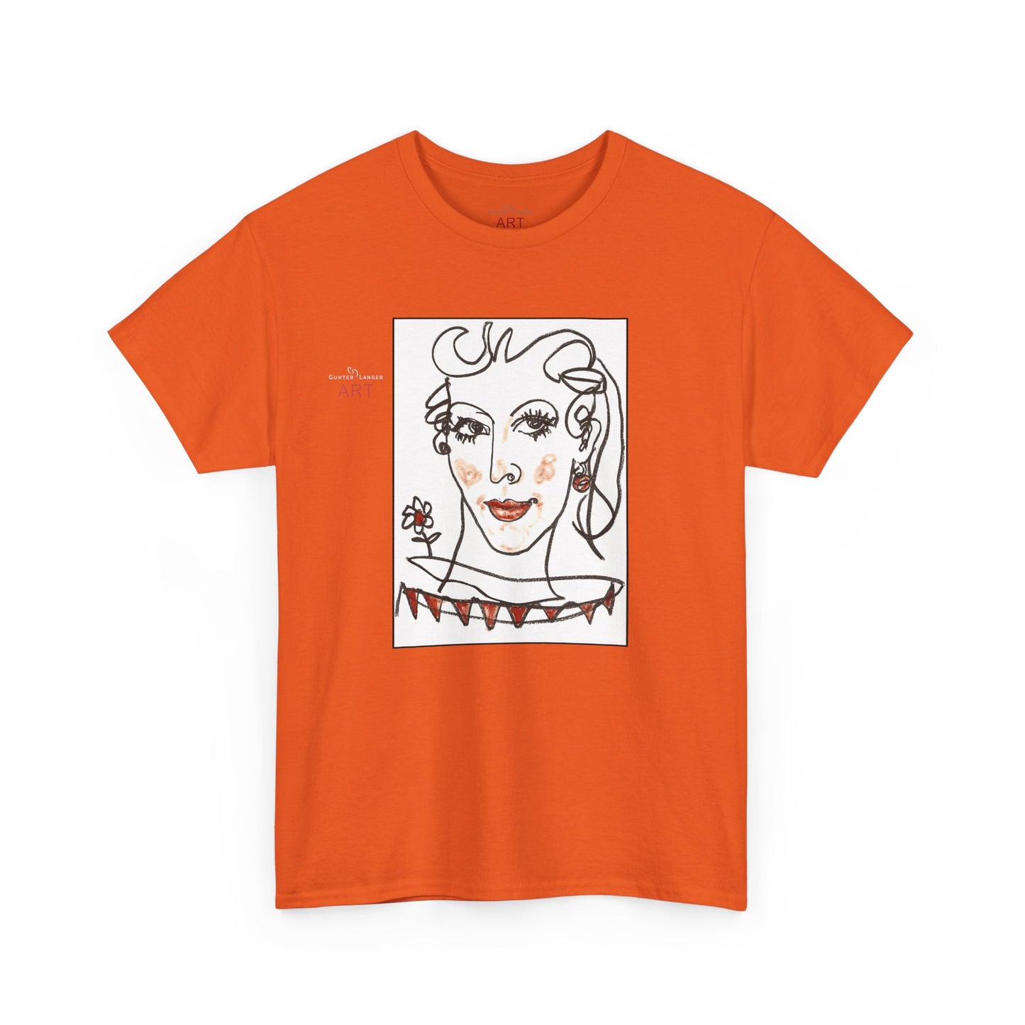 Unisex Heavy Cotton Tee - Motiv:  Front Lina, Neck Label