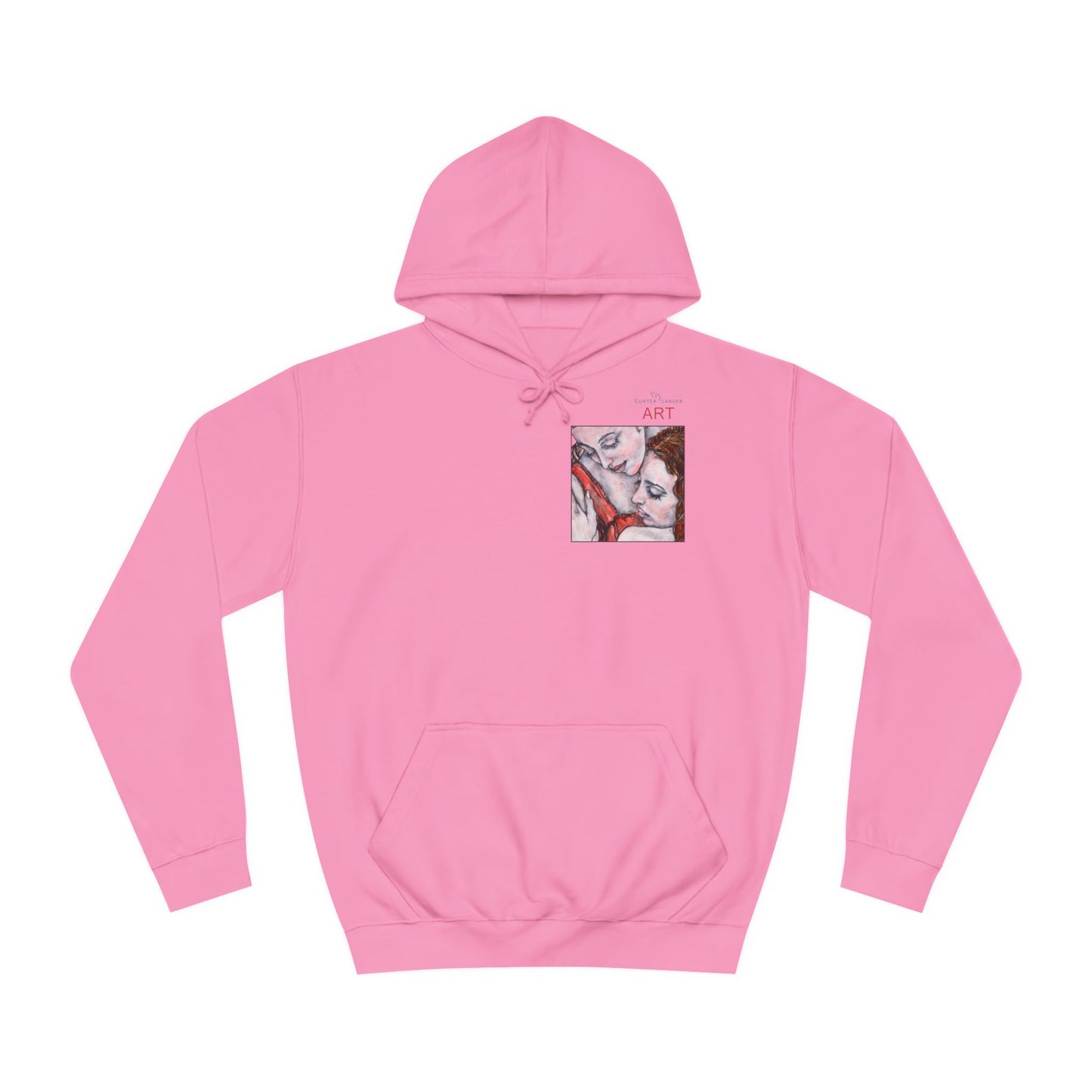 Unisex College Hoodie - Motiv: Front Bei dir & Rückseite Bei dir (gerahmt)