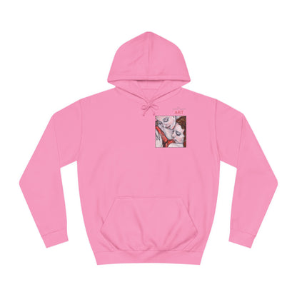 Unisex College Hoodie - Motiv: Front Bei dir & Rückseite Bei dir (gerahmt)