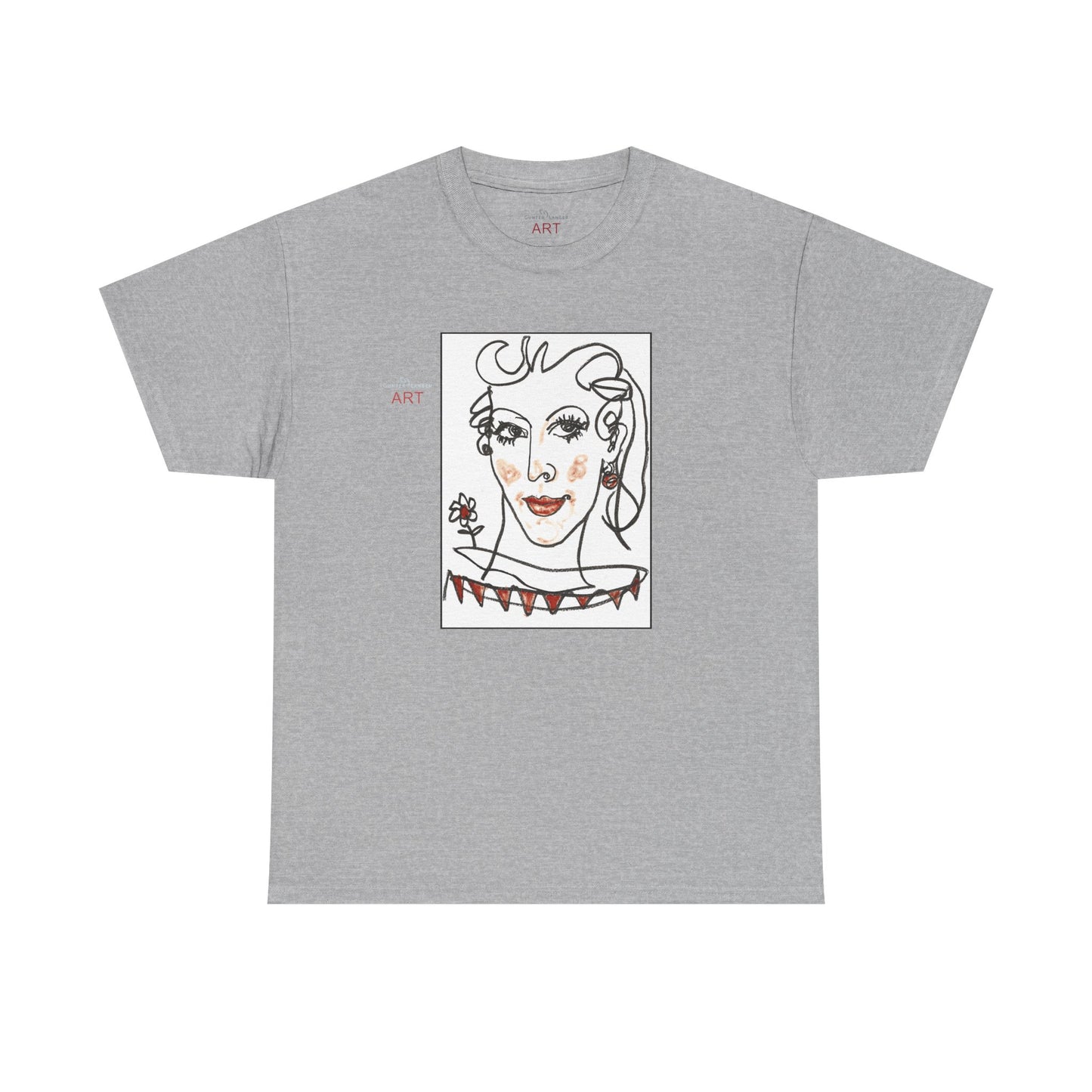 Unisex Heavy Cotton Tee - Motiv:  Front Lina, Neck Label