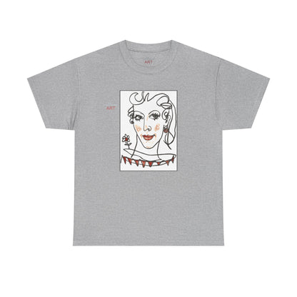 Unisex Heavy Cotton Tee - Motiv:  Front Lina, Neck Label