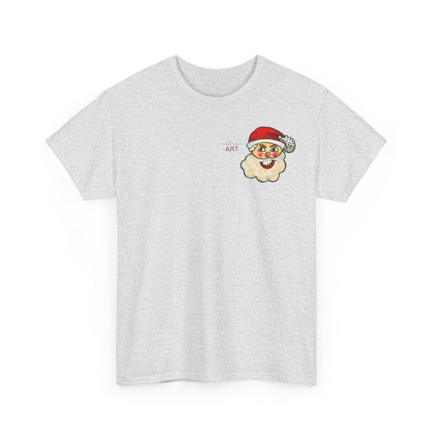 Unisex Heavy Cotton Tee - Motiv: Weihnachtsmann, H 13 cm