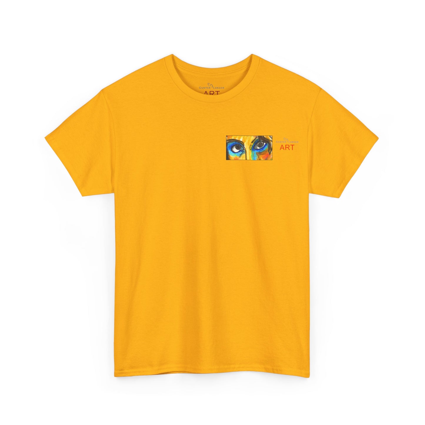 Unisex Heavy Cotton Tee - Motiv Augen & Frechdax, Neck Label