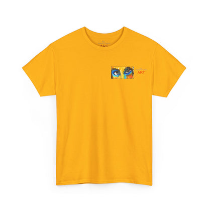 Unisex Heavy Cotton Tee - Motiv Augen & Frechdax, Neck Label