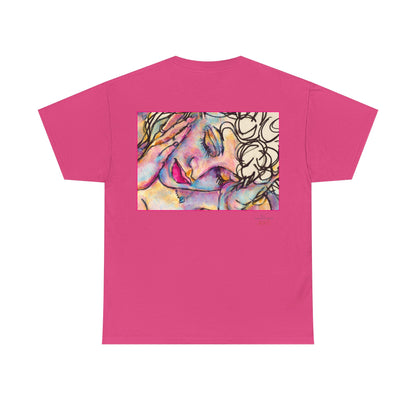 Unisex Heavy Cotton Tee - Motiv:  Motiv: Front Mara, H 9 cm & Rückseite Mara, H 27 cm