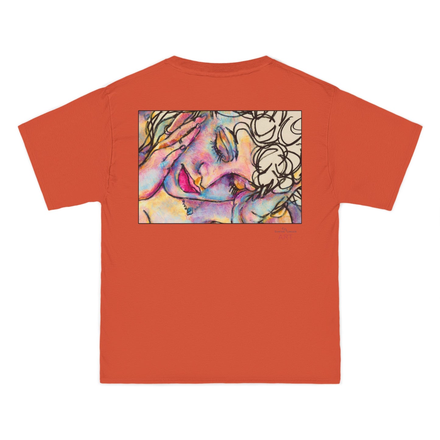 Beefy-T®  Short-Sleeve T-Shirt - Motiv: Front Mara, H 20 cm & Rückseite Mara, H 26 cm