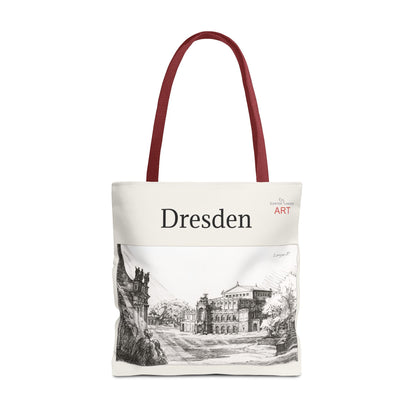 Tote Bag (AOP) - Motiv: Dresden -  Semperoper, Bleistift