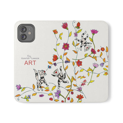 Flip Cases - Motiv: Drei Karierte Katzen auf weiß