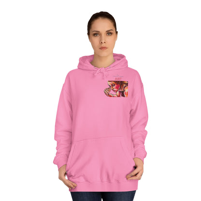 Unisex College Hoodie - Motiv: Front, Marla (Ausschnitt H 10 cm) & Rückseite Marla, H30 cm