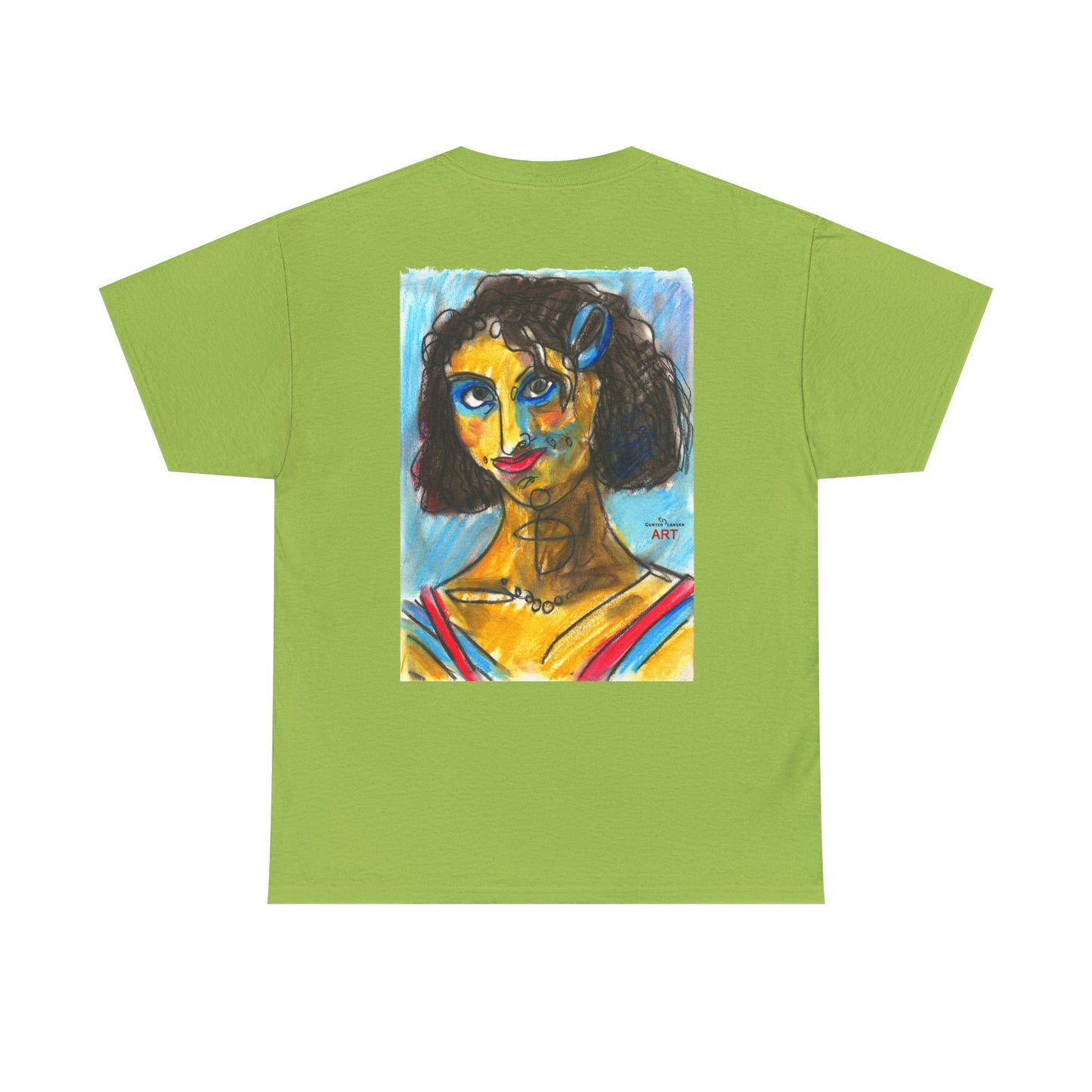 Unisex Heavy Cotton Tee - Motiv Augen & Frechdax, Neck Label