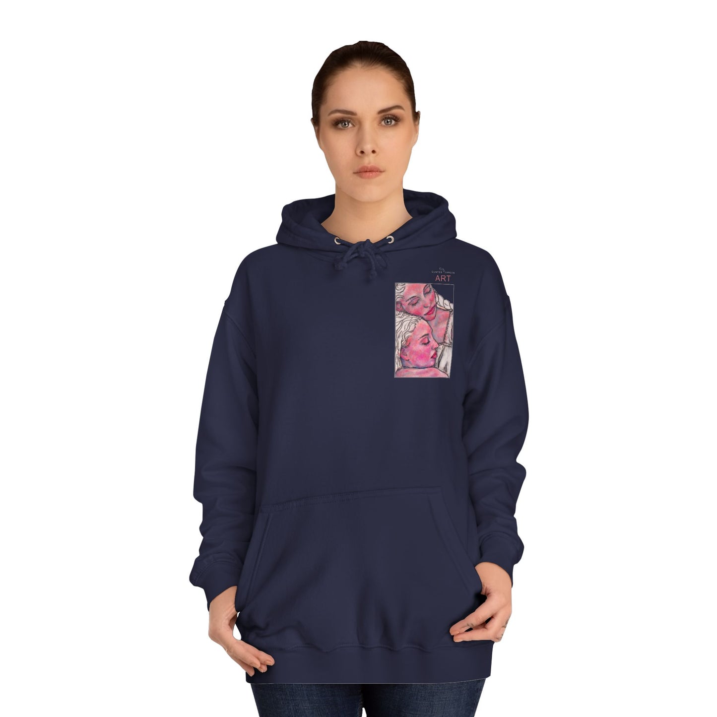 Unisex College Hoodie - Motiv: Front Zuflucht & Rückseite Zuflucht