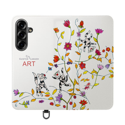 Flip Cases - Motiv: Drei Karierte Katzen auf weiß