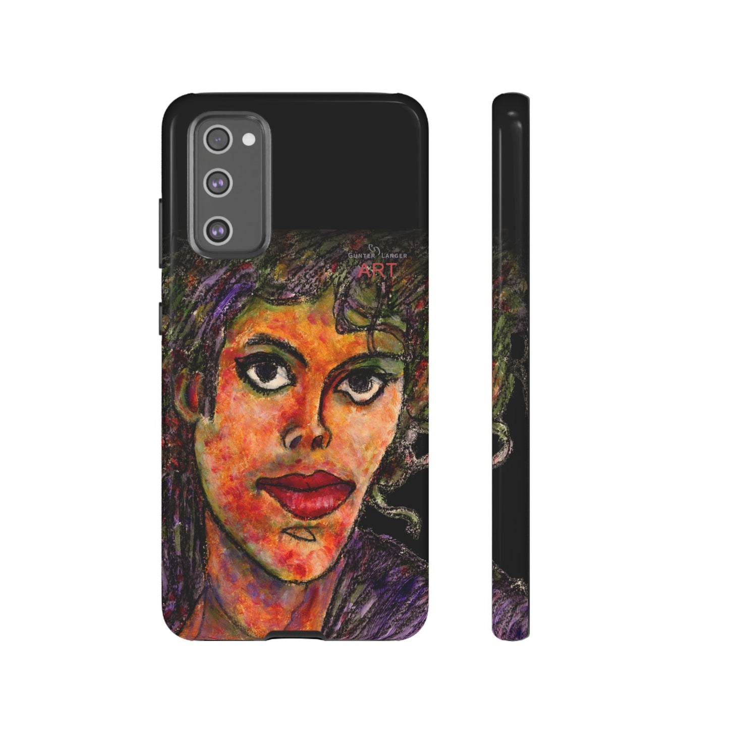 Tough Cases - Google Pixel - Samsung Galaxy - Motiv: MJ, Schwarz