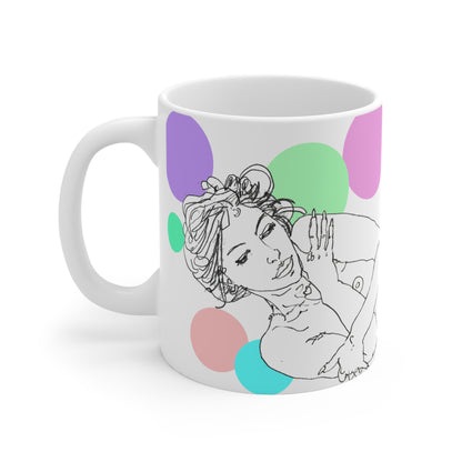 Ceramic Mug (EU) - Motiv: Leonie, Farbkreise