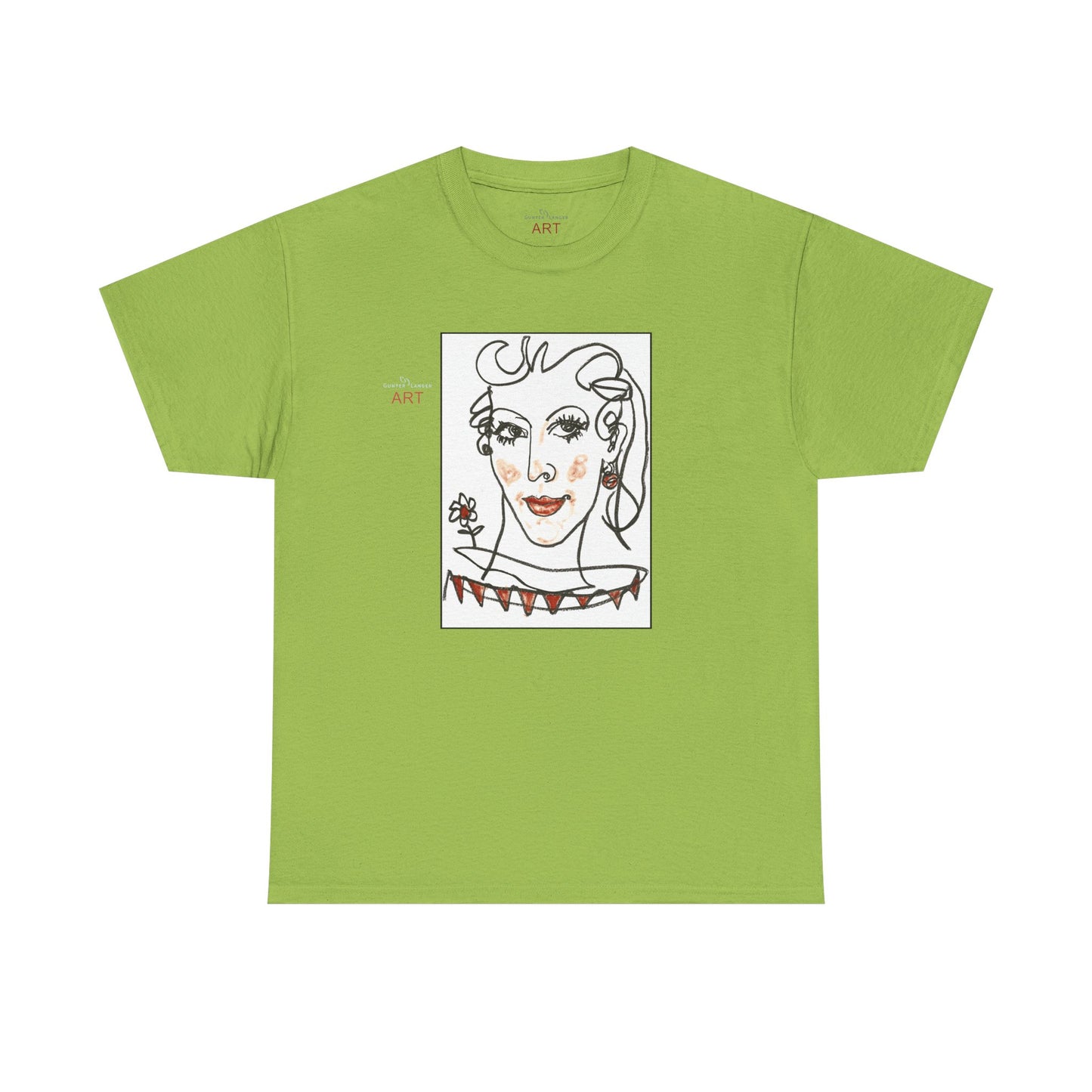 Unisex Heavy Cotton Tee - Motiv:  Front Lina, Neck Label