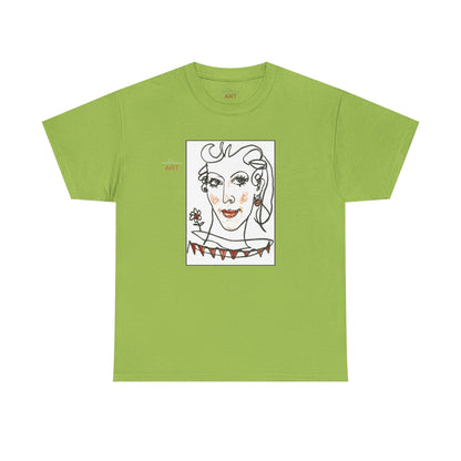 Unisex Heavy Cotton Tee - Motiv:  Front Lina, Neck Label