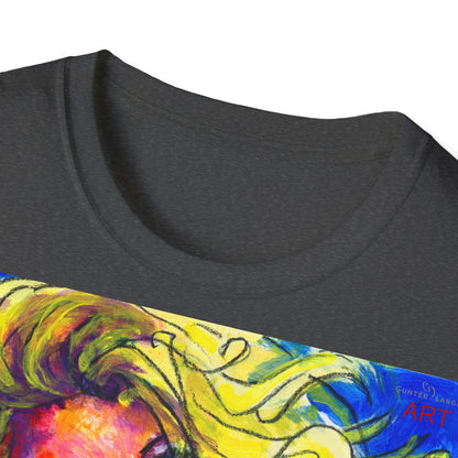 Unisex Softstyle T-Shirt - Motiv: Front Mascha, H 49cm sw, Neck Label