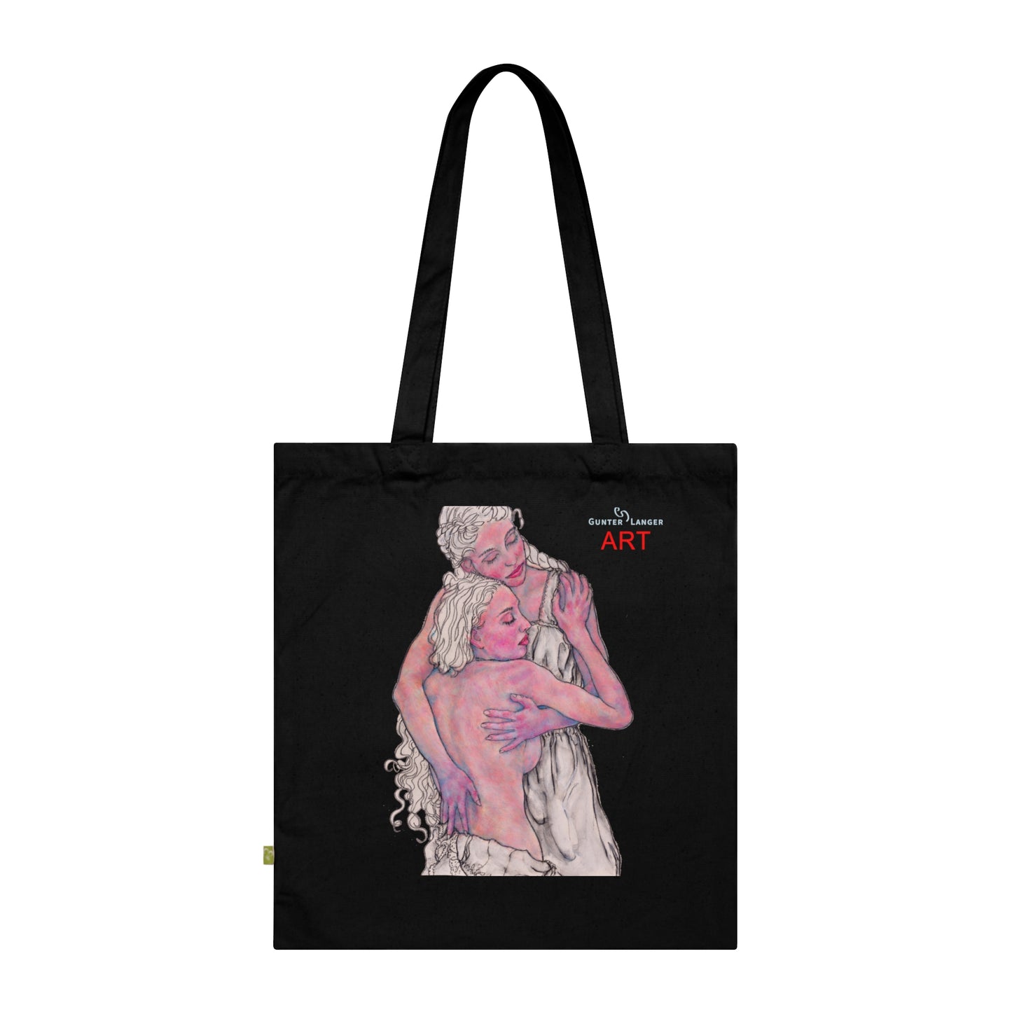 Organic Cotton Tote Bag - Motiv: Zuflucht & Hanna (violett), zweiseitig bedruckt