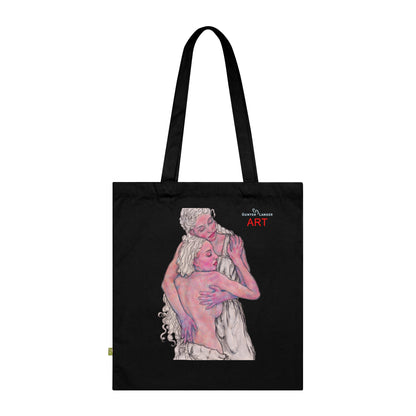 Organic Cotton Tote Bag - Motiv: Zuflucht & Hanna (violett), zweiseitig bedruckt