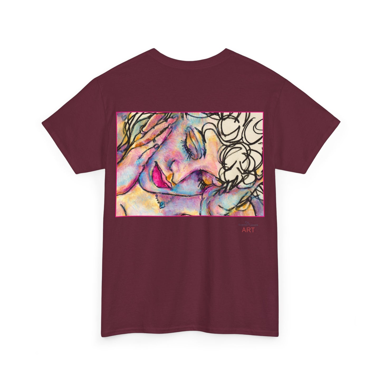 Unisex Heavy Cotton Tee - Motiv:  Motiv: Front Mara, H 9 cm & Rückseite Mara, H 27 cm
