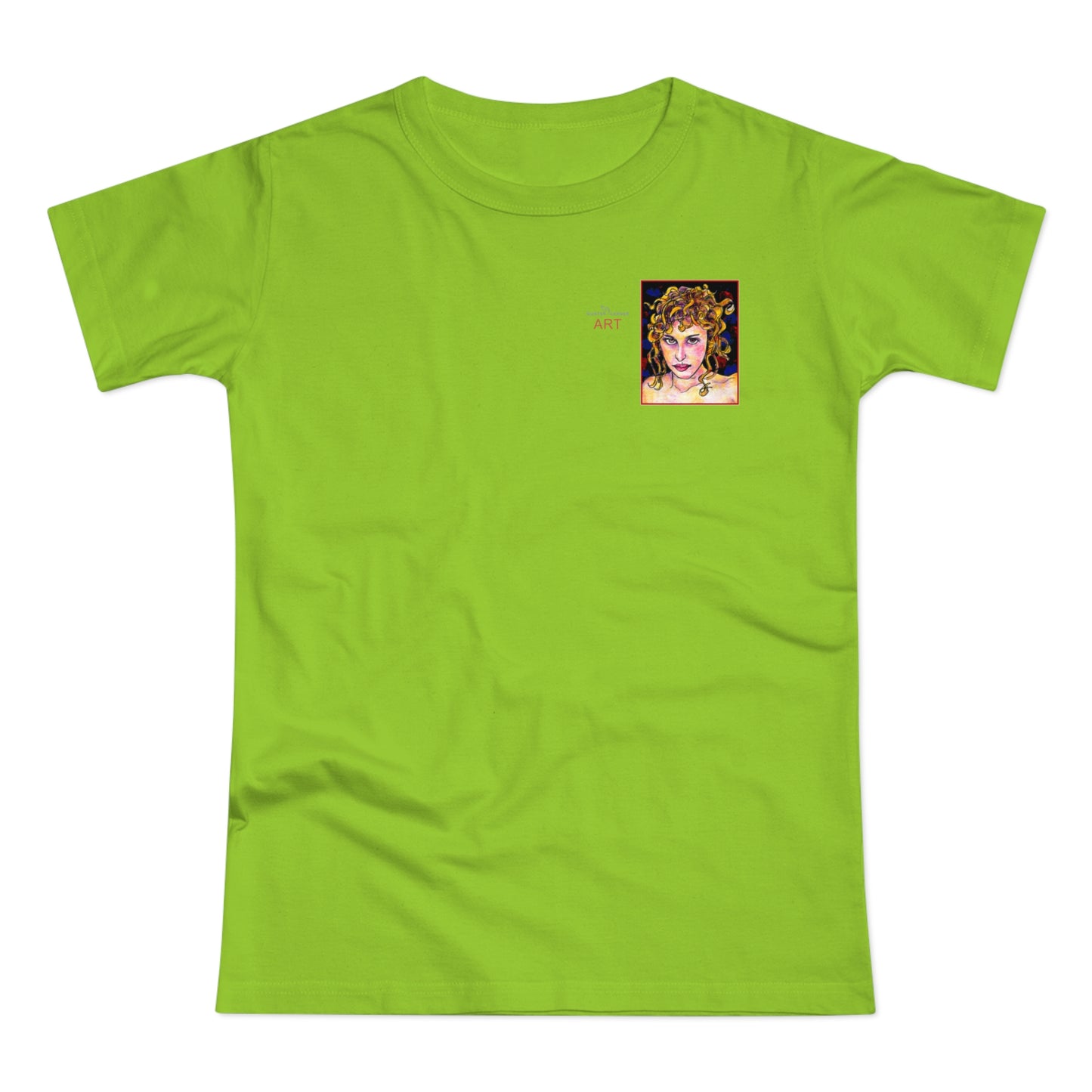 Single Jersey Women's T-shirt - Motiv: Antonietta, Front  H 9 cm & Rückseite H 37 cm