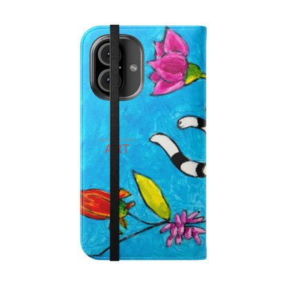 Flip Cases - Motiv: Gescheckte Katze schwebt