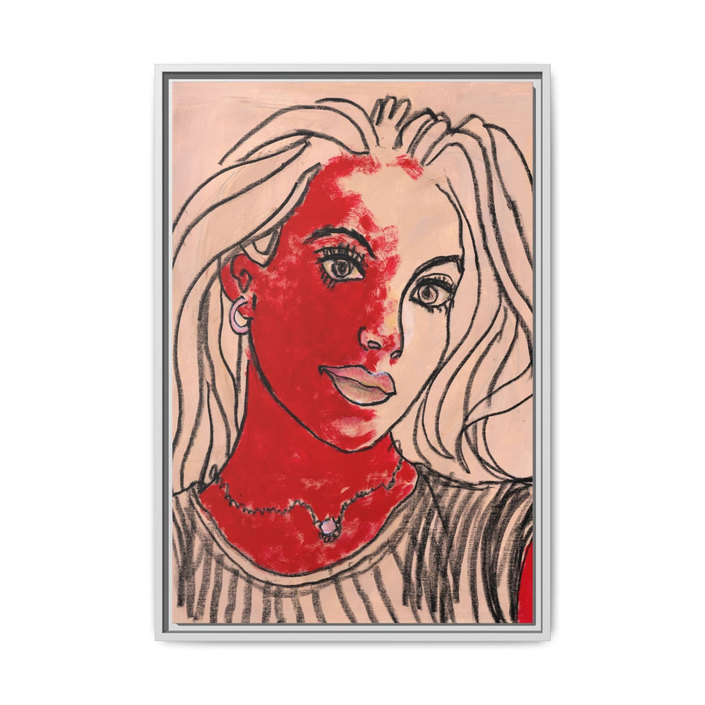 Matte Canvas, Framed (Multi-color) - Motiv: Christina, H 45,72 bis 76,20 cm